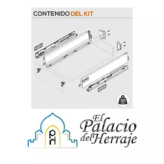 Blum Tandembox Antaro Kit Cajon Alt M 500mm Blanco 30k