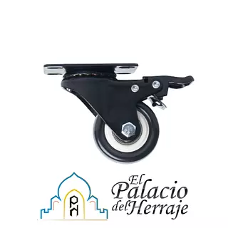 Rodachina Gir Con Freno 11/2"20kg Negrahro801-02