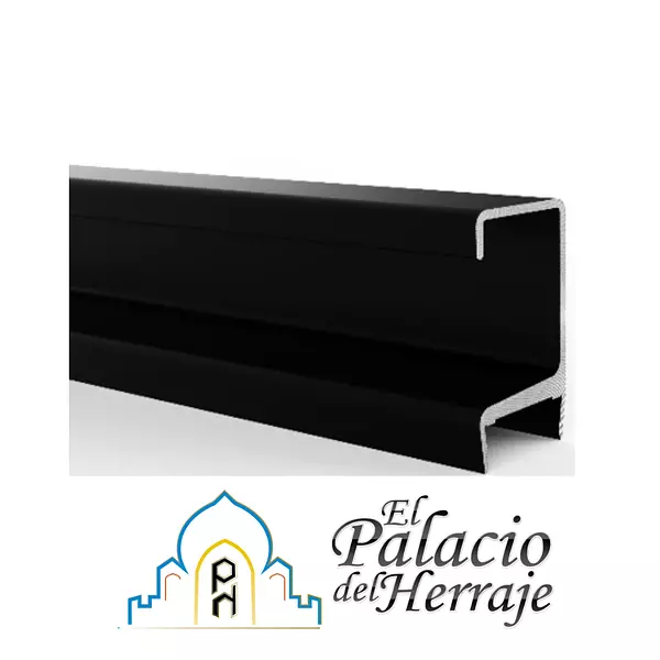 Perfil Manija Para Tablero 15mm Negra Peralm41pn