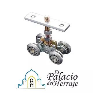 Rodachina 4ruedas Metalica Para Riel "U" P-814n