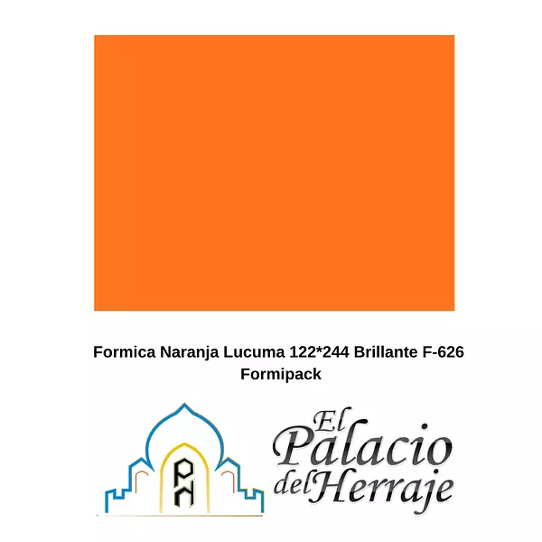 Formica Naranja Lucuma 122*244 Brillante F-626 For