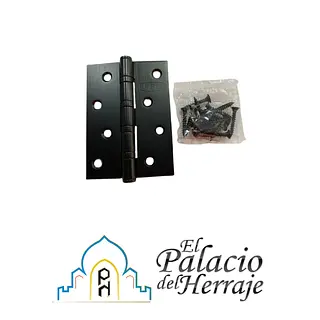 Bisagra Plana Inox Negra Con Balineras 4x3 6848